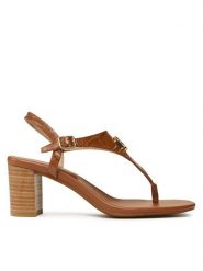 LAUREN RALPH LAUREN Sandały Westcott Ii 802904280002 Brązowy. Brązowe sandały Lauren Ralph Lauren, bez wzorów, ze skóry, bez obcasa, na słupku, bez zapięcia. Za 399.99 zł.