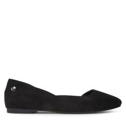Baleriny DeeZee. Czarne baleriny DeeZee, bez wzorów, bez obcasa, bez zapięcia. Za 89.99 zł.