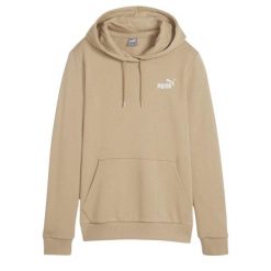 Damska Bluza Z Kapturem Z Haftem Essential. Brązowe bluzy Puma, bez wzorów, bez ramiączek, z kapturem. Za 201.99 zł.