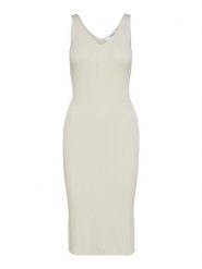 SELECTED FEMME Sukienka w kolorze kremowym rozmiar: L. Brązowe sukienki Selected Femme, na imprezę, l, bez wzorów, z wiskozy, klasyczne, bez kołnierzyka, bez ramiączek, maxi. Za 74.63 zł.