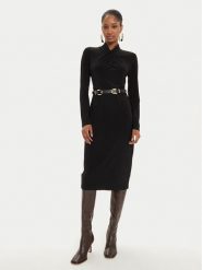 Joseph Ribkoff Sukienka codzienna 244125 Czarny Slim Fit. Czarne sukienki Joseph Ribkoff, na co dzień, bez wzorów, z syntetyku, bez kołnierzyka, bez ramiączek, proste. Za 589.99 zł.