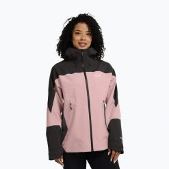 Kurtka przeciwdeszczowa damska Jack Wolfskin Rockpaw 3L. Czerwone kurtki Jack Wolfskin, l, bez wzorów, z materiału, bez kaptura. Za 1,099.35 zł.