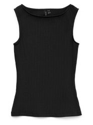Vero Moda Top w kolorze czarnym rozmiar: XS. Czarne topy Vero Moda, xs, bez wzorów, bez kołnierzyka, bez ramiączek. Za 39.31 zł.