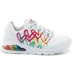 Buty do chodzenia damskie Skechers Uno 2 Floating. Białe buty treningowe Skechers, bez wzorów, z materiału, przed kostkę, bez zapięcia, trekkingowe. Za 456.00 zł.