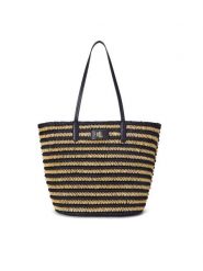 LAUREN RALPH LAUREN Torebka Brie Striped Straw Large Tote Bag 431959019002 Granatowy. Niebieskie shopper bag Lauren Ralph Lauren, bez wzorów, z tworzywa sztucznego, bez dodatków. Za 709.99 zł.