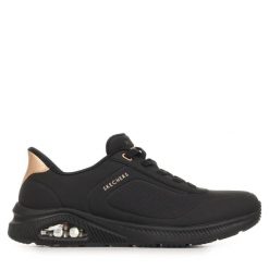 Buty do chodzenia damskie Skechers 190177BBK. Czarne buty treningowe Skechers, bez wzorów, z jeansu, bez zapięcia, trekkingowe. Za 436.00 zł.