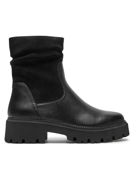 Caprice Botki 9-26439-43 Czarny. Czarne botki Caprice, bez wzorów, ze skóry, bez obcasa, na płaskiej podeszwie, bez zapięcia. Za 493.99 zł.