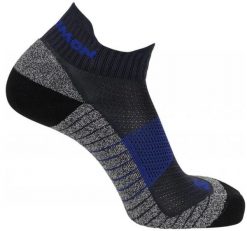 Skarpety Salomon Aero Ankle Dx+sx 1 para Carbon/Clematis Blue/Black. Niebieskie skarpetki Salomon, bez wzorów, z elastanu. Za 131.99 zł.