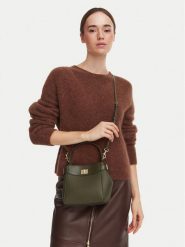 Calvin Klein Torebka Mix Media Crossbody LV04F3885G Zielony ciemny. Zielone torebki klasyczne Calvin Klein, bez wzorów, ze skóry, bez dodatków. Za 489.99 zł.