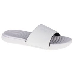 Klapki Under Armour Ansa Fixed Slides 3023772-101 białe. Białe klapki bez wzorów, z materiału, sportowe, bez obcasa, bez zapięcia. Za 179.80 zł.