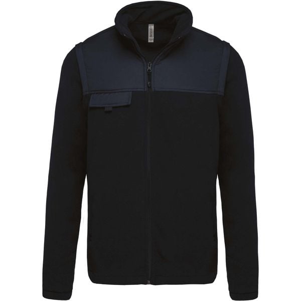 Kurtka Kariban Polaire Manches Amovibles. Niebieskie kurtki KARIBAN, l, bez wzorów, z polaru, eleganckie, bez kaptura. Za 257.50 zł.