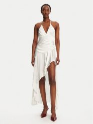BARDOT Sukienka koktajlowa Sorella 59797DB Biały Regular Fit. Białe sukienki Bardot, bez wzorów, z wiskozy, wizytowe, bez kołnierzyka, bez ramiączek. Za 519.99 zł.