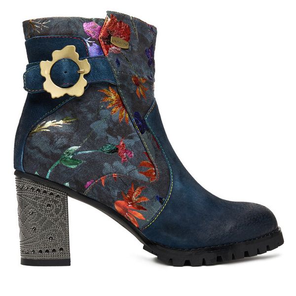 Botki Laura Vita. Czarne botki LAURA VITA, bez wzorów, bez obcasa, na słupku, bez zapięcia. Za 459.99 zł.