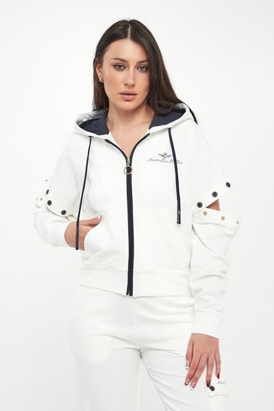 Bluza damska z odpinanymi rękawami AERONAUTICA MILITARE. Bluzy Aeronautica Militare, s, bez wzorów, bez kaptura. W wyprzedaży za 719.20 zł.