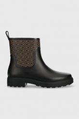 Calvin Klein kalosze Rain Boot damskie kolor czarny. Czarne kalosze Calvin Klein, bez wzorów, z okrągłym noskiem, bez zapięcia. W wyprzedaży za 355.99 zł.