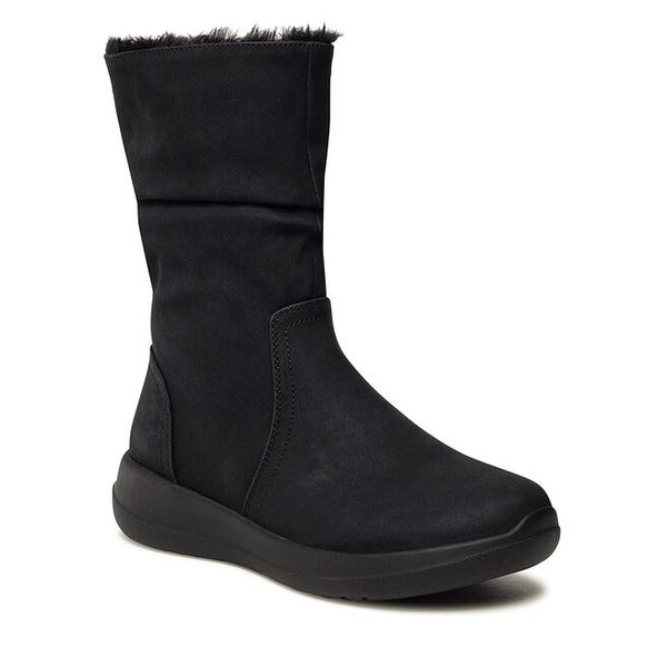 Botki Clara Barson. Czarne botki Clara Barson, bez wzorów, bez obcasa, na płaskiej podeszwie, bez zapięcia. Za 119.99 zł.