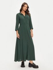 YAS Sukienka koszulowa Savanna 26022663 Zielony Loose Fit. Zielone sukienki YAS, s, bez wzorów, z wiskozy, bez kołnierzyka, bez ramiączek, koszulowe. Za 189.99 zł.