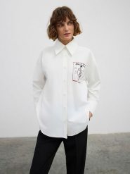 BGN Koszula w kolorze białym rozmiar: 38. Białe koszule BGN, bez wzorów, bez kołnierzyka, bez ramiączek. Za 270.39 zł.