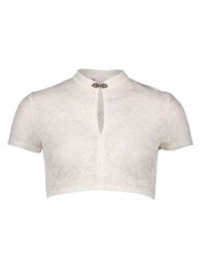 Turi Landhaus Bluzka "Tiffany" w kolorze kremowym rozmiar: 44. Brązowe bluzki Turi Landhaus, bez wzorów, z koronki, bez kołnierzyka, bez ramiączek. Za 198.56 zł.