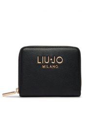 Liu Jo Portfel AA6156 E1012 Czarny. Czarne portfele Liu Jo, bez wzorów, ze skóry. Za 259.99 zł.