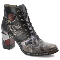 Czarne Botki Laura Vita Eleganckie Obuwie Damskie Premium. Czarne botki LAURA VITA, z aplikacjami, ze skóry, eleganckie, bez obcasa, na obcasie, bez zapięcia. Za 449.00 zł.