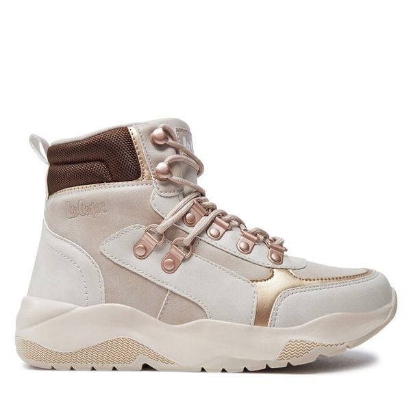 Trzewiki Lee Cooper. Brązowe botki Lee Cooper, bez wzorów, bez obcasa, na płaskiej podeszwie, bez zapięcia. Za 169.99 zł.