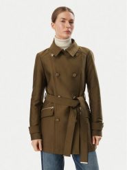 Morgan Trencz 241-GLADIA Khaki Regular Fit. Brązowe płaszcze Morgan, bez wzorów, z bawełny, bez kaptura. Za 644.99 zł.