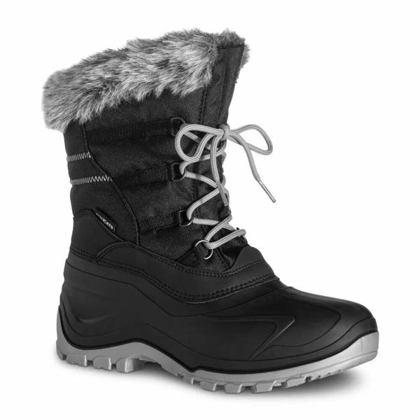 Damskie buty trekkingowe Trezeta Yuki. Czarne buty trekkingowe Trezeta, bez wzorów, z futra, bez zapięcia, narciarskie. Za 419.50 zł.