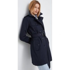 Lauren Ralph Lauren trencz 297859972002 damski kolor granatowy przejściowy dwurzędowy. Niebieskie płaszcze Lauren Ralph Lauren, l, bez wzorów, klasyczne, bez kaptura. W wyprzedaży za 819.99 zł.