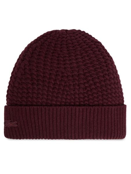 Lacoste Czapka RB9881 Bordowy. Czerwone czapki zimowe Lacoste, bez wzorów. Za 309.99 zł.