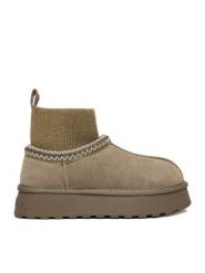 Badura Śniegowce EO-ANDREA-TS6278-01 Beżowy. Brązowe śniegowce Badura, bez wzorów, ze skóry, bez zapięcia. Za 279.99 zł.