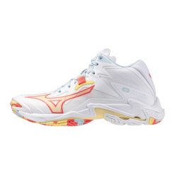 Buty Mizuno Wave Lightning Z8 Mid Damskie. Białe buty do biegania Mizuno, bez wzorów, z materiału, bez zapięcia, do biegania, mizuno wave. Za 615.15 zł.