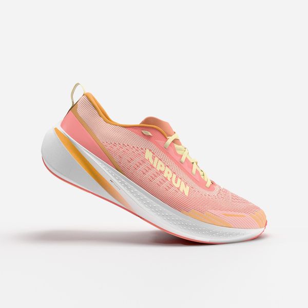 Buty do biegania damskie Kiprun Kipcore. Białe buty do biegania KIPRUN, bez wzorów, bez zapięcia, do biegania. Za 299.99 zł.