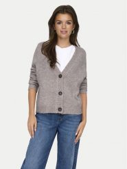 ONLY Kardigan Zoey 15332549 Beżowy Regular Fit. Brązowe swetry ONLY, xl, bez wzorów, z syntetyku, bez ramiączek. Za 159.99 zł.