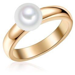 Valero Pearls Srebrny pierścionek srebro wysokiej próby Perła hodowlana słodkowodna żółte złoto Pierścionki 1 ct Damski. Szare pierścionki Valero Pearls, z perłą, pozłacane. Za 479.99 zł.