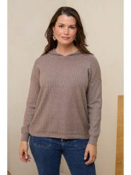 Soft Cashmere Sweter w kolorze szarobrązowym rozmiar: 34/36. Brązowe swetry Soft Cashmere, bez wzorów, klasyczne, bez ramiączek. Za 132.36 zł.