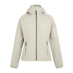 Kurtka Softshellowa Damska. Szare kurtki przejściowe sportowe Regatta, m, bez wzorów, z elastanu, z kapturem, trekkingowe. Za 212.99 zł.