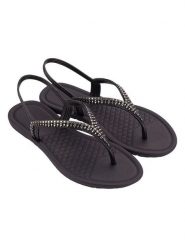 Grendha Sandały "Todo Dia Brilha" w kolorze czarnym rozmiar: 40. Czarne sandały grendha, bez wzorów, klasyczne, z otwartym noskiem, bez obcasa, bez zapięcia. Za 52.79 zł.