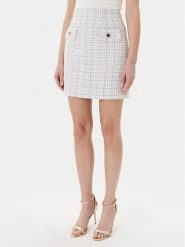 Guess Spódnica mini W5YD15 WHDB2 Biały Regular Fit. Białe spódnice Guess, xxl, z aplikacjami, z syntetyku, mini. Za 439.99 zł.