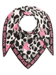 Zwillingsherz Chusta trójkątna "Be Brave" w kolorze różowo-szaro-kremowym - 200 x 130 cm rozmiar: onesize. Brązowe chusty Zwillingsherz, bez wzorów, z bawełny. Za 126.99 zł.