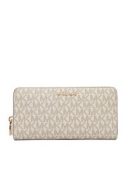 MICHAEL Michael Kors Portfel Jet Set 32F5GJ6T7B Kremowy. Białe portfele MICHAEL Michael Kors, bez wzorów, ze skóry. Za 589.99 zł.