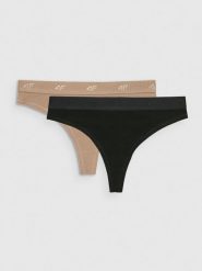 4F Bielizna stringi (2-pack) damskie - multikolor M. Stringi 4f, bez wzorów. W wyprzedaży za 39.99 zł.