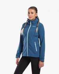 Damska kurtka softshell Kilpi RAVIA-W. Niebieskie kurtki Kilpi, na jesień, bez wzorów, z materiału, bez kaptura. Za 256.81 zł.