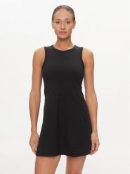 DKNY Sport Sukienka letnia DP2D4754 Czarny Slim Fit. Czarne sukienki DKNY Sport, xs, bez wzorów, z syntetyku, sportowe, bez kołnierzyka, bez ramiączek, sportowe. Za 609.99 zł.