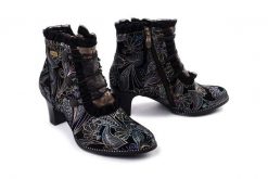 LAURA VITA 0007064 Elcodieo 224 indigo, botki damskie. Niebieskie botki LAURA VITA, bez wzorów, bez obcasa, na obcasie, bez zapięcia. Za 379.43 zł.