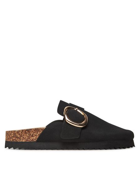 DeeZee Klapki T0613-61 Czarny. Czarne klapki DeeZee, bez wzorów, z materiału, bez obcasa, bez zapięcia. Za 119.99 zł.