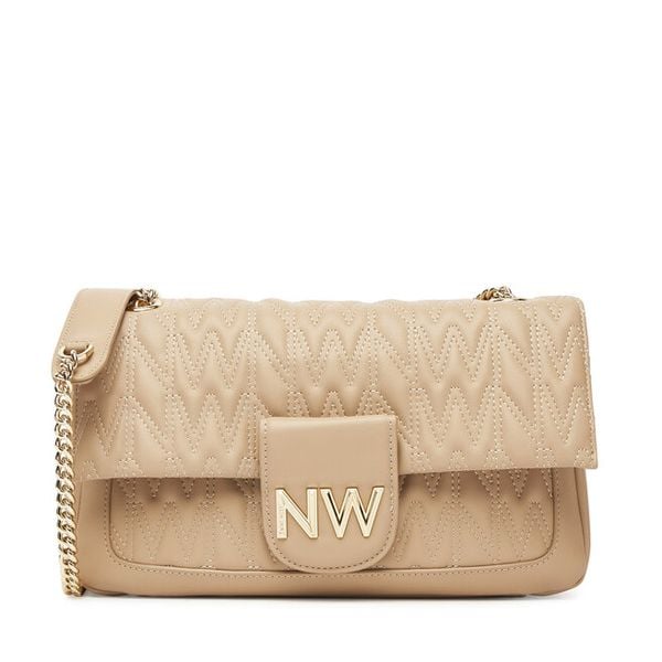 Torebka Nine West. Brązowe kopertówki Nine West, bez wzorów, wizytowe, bez dodatków. Za 349.99 zł.