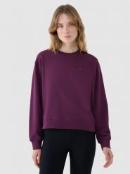 4F Bluza nierozpinana bez kaptura damska - fioletowa M. Fioletowe bluzy bez kaptura 4f, m, bez wzorów, z bawełny, bez kaptura. Za 129.99 zł.