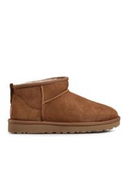 Ugg Śniegowce W Classic Ultra Mini 1116109 Brązowy. Brązowe śniegowce UGG, bez wzorów, ze skóry, bez zapięcia. Za 539.00 zł.