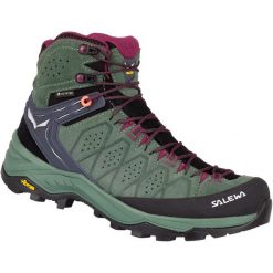 Buty trekkingowe damskie Salewa WS Alp Trainer 2 Mid Gtx. Czarne buty trekkingowe Salewa, bez wzorów, z gore-texu, za kostkę, bez zapięcia, wspinaczkowe, gore-tex. Za 1,067.00 zł.